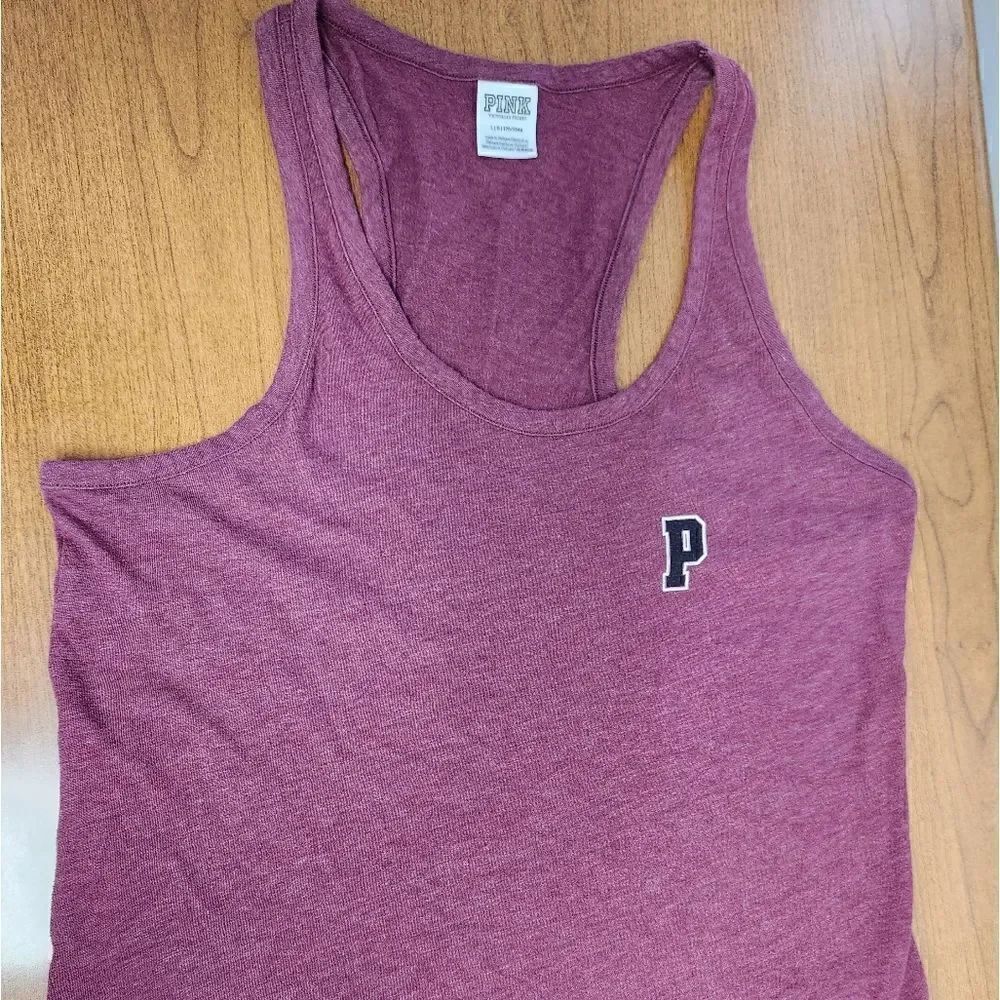 PINK Large maroon raserback tank